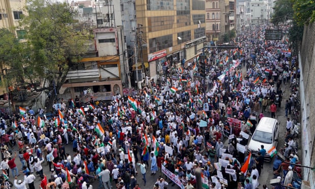 Indians Hold Massive Rally to Protest against Citizenship Law in Hyderabad