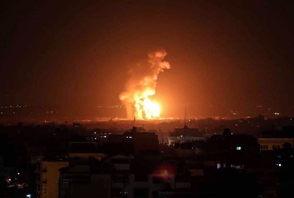 Hamas Air Defense Fired after Intense Israeli Attacks