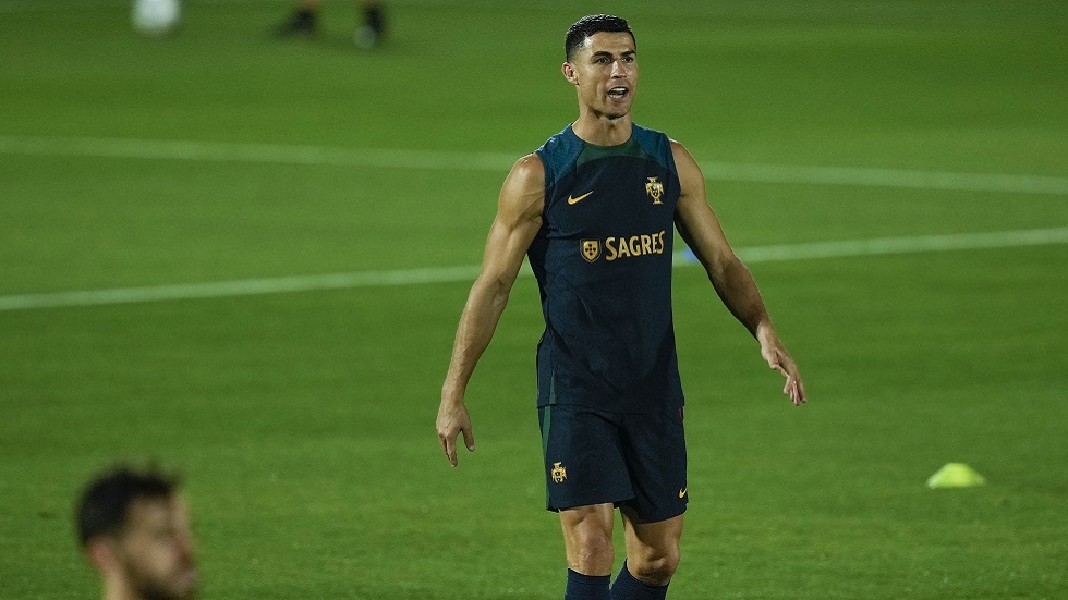 رونالدو يتدرب مع منتخب البرتغال استعدادا لمواجهة المغرب