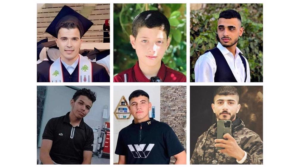 Israeli Regime Kill 6 Palestinian Youths in West Bank, Including 13-Y-O Child