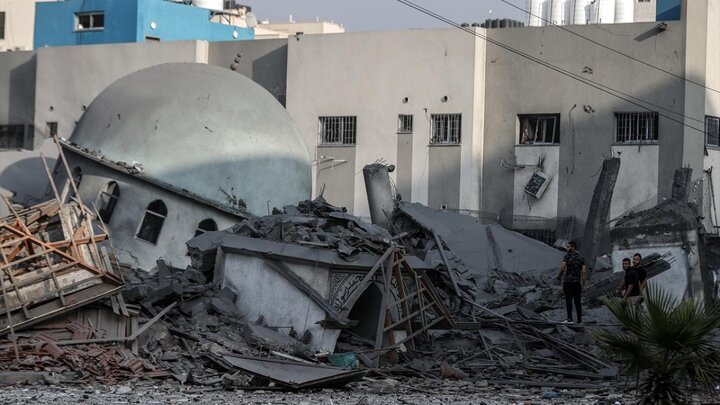 بمباران شدید مساجد و منازل مسکونی در غزه