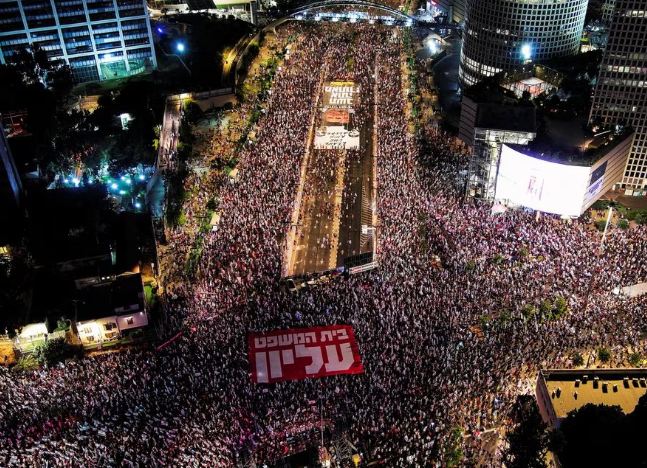 10,000s Demonstrate for 36th Week in Protest against Israel’s Extremist Cabinet