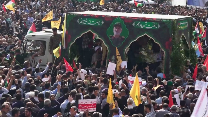 Funeral for IRGC General Martyred in Beirut Takes Place in Tehran