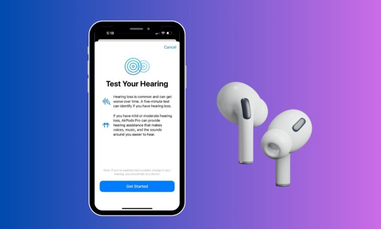 آبل تتيح لك إجراء اختبار ضعف السمع باستخدام آيفون و AirPods Pro 2