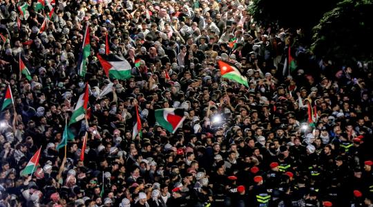مظاهرات حاشدة بالأردن تنديداً بالعدوان الإسرائيلي ونصرة لغزة